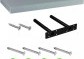 Stilista nástěnná police Volato, 30 cm, stříbrná