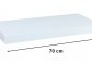 Stilista Nástěnná police Volato, 70 cm, bílá