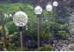 Zahradní LED solární lampa Garth skleněné koule se změnou barvy